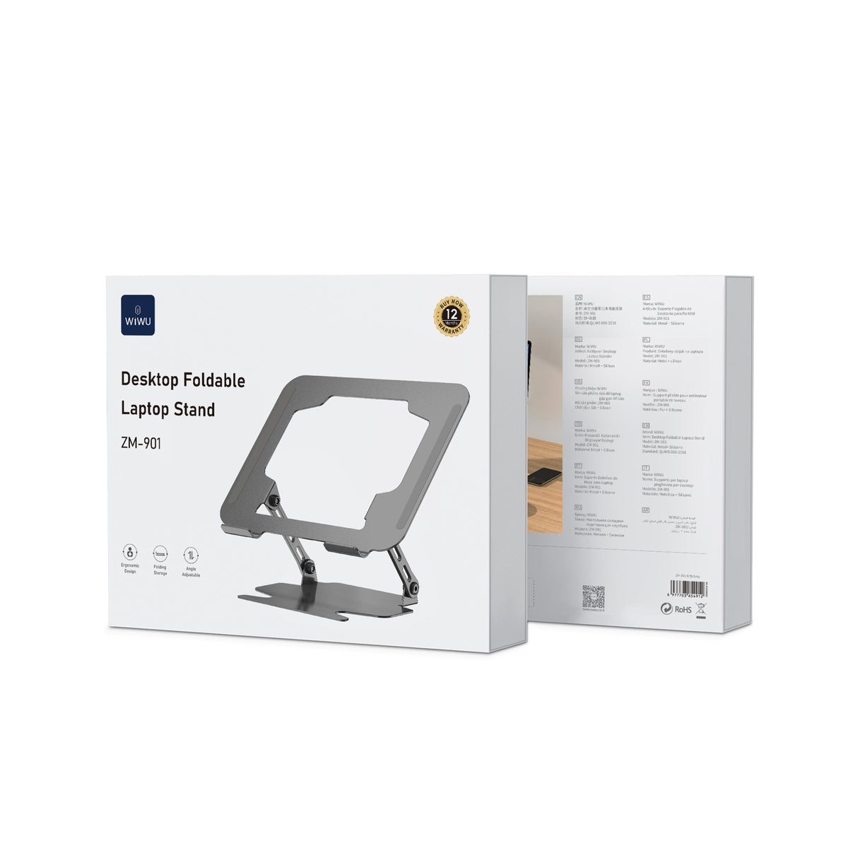 Soporte Plegable para Laptop WiWU ZM-901 Grey