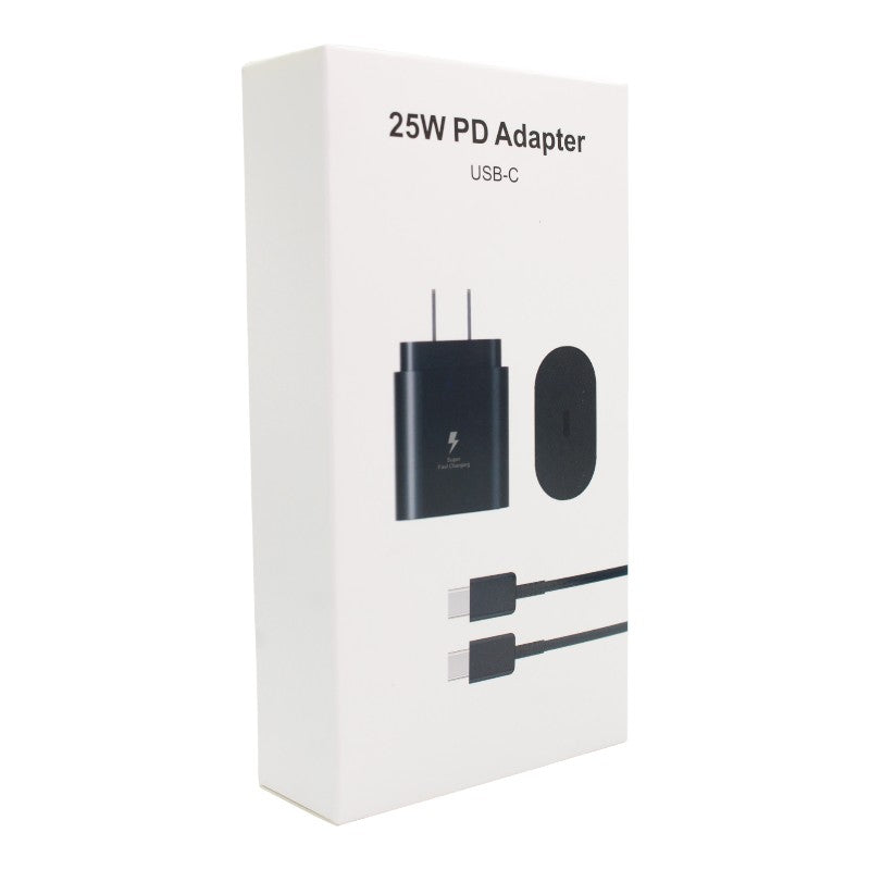 CARGADOR UNIVERSAL 25W + CABLE TIPO C NEGRO
