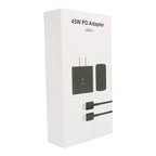 CARGADOR UNIVERSAL 45W + CABLE TIPO C NEGRO