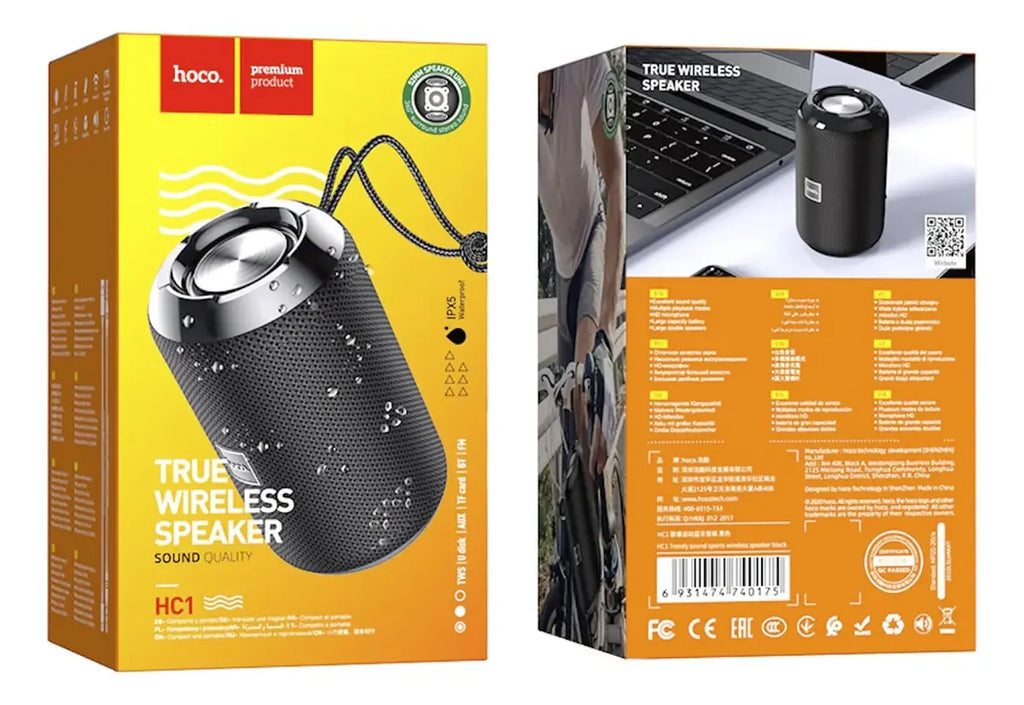 PARLANTE BLUETOOTH HOCO HC1 NEGRO