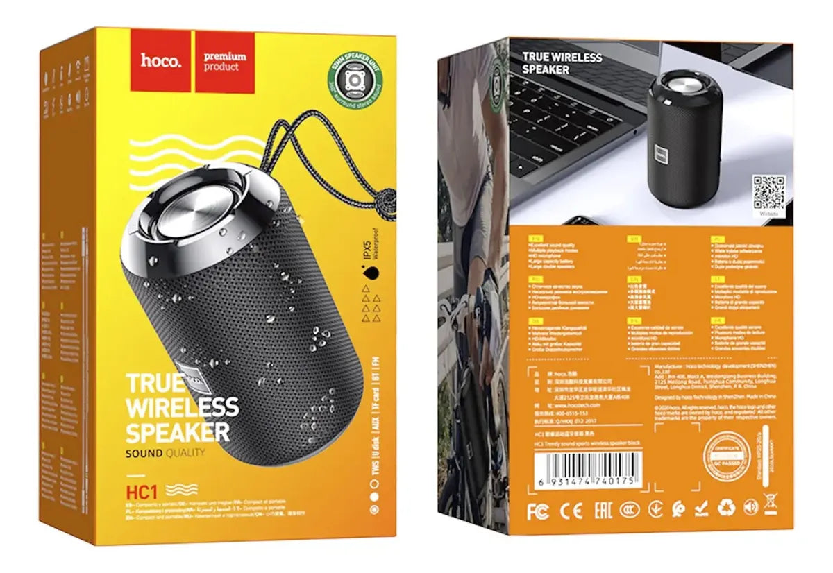 PARLANTE BLUETOOTH HOCO HC1 NEGRO