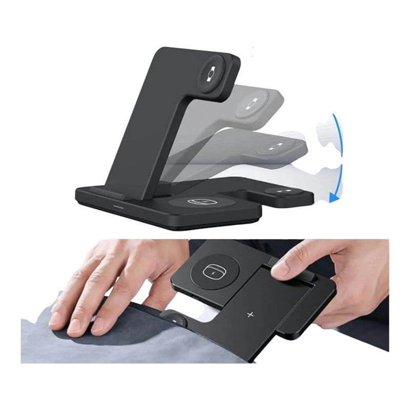 BASE DE CARGA MAGNETICA 4 EN 1 XO-WX033 NEGRO