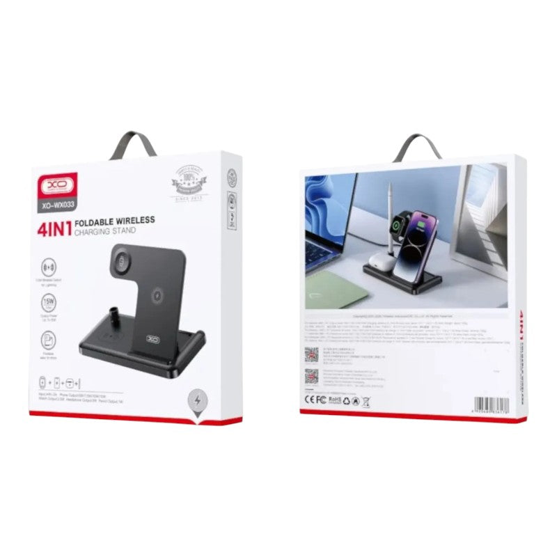 BASE DE CARGA MAGNETICA 4 EN 1 XO-WX033 NEGRO