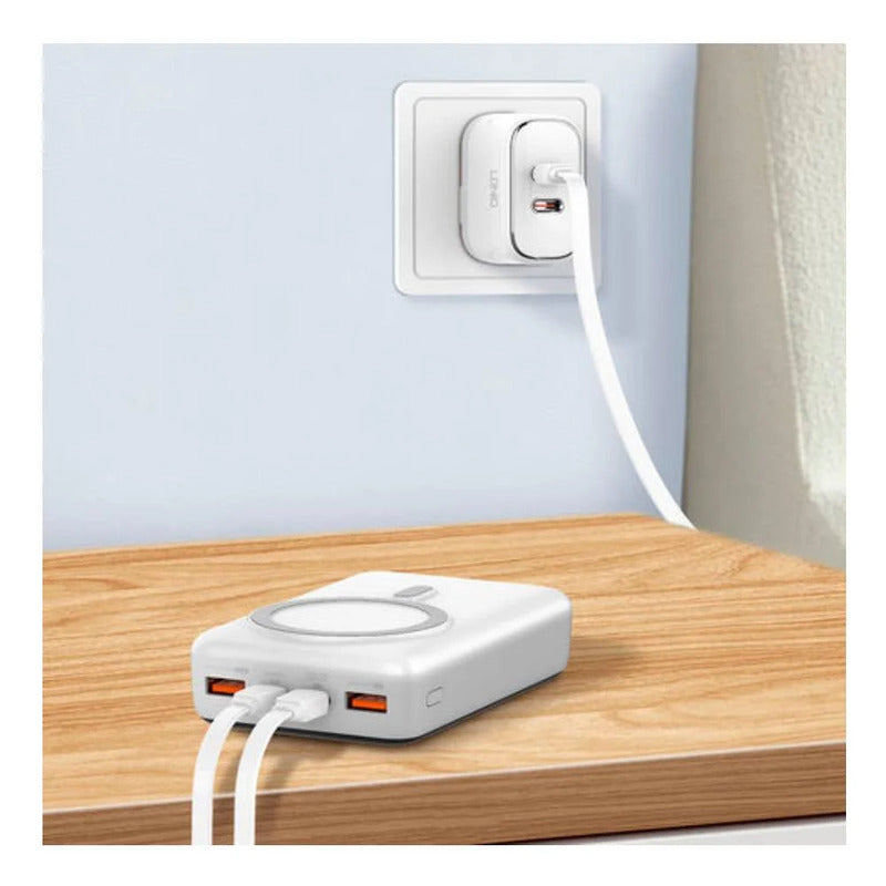 POWER BANK MAGNETICO LDNIO PQ18 20000 mAh (22.5w) BLANCO