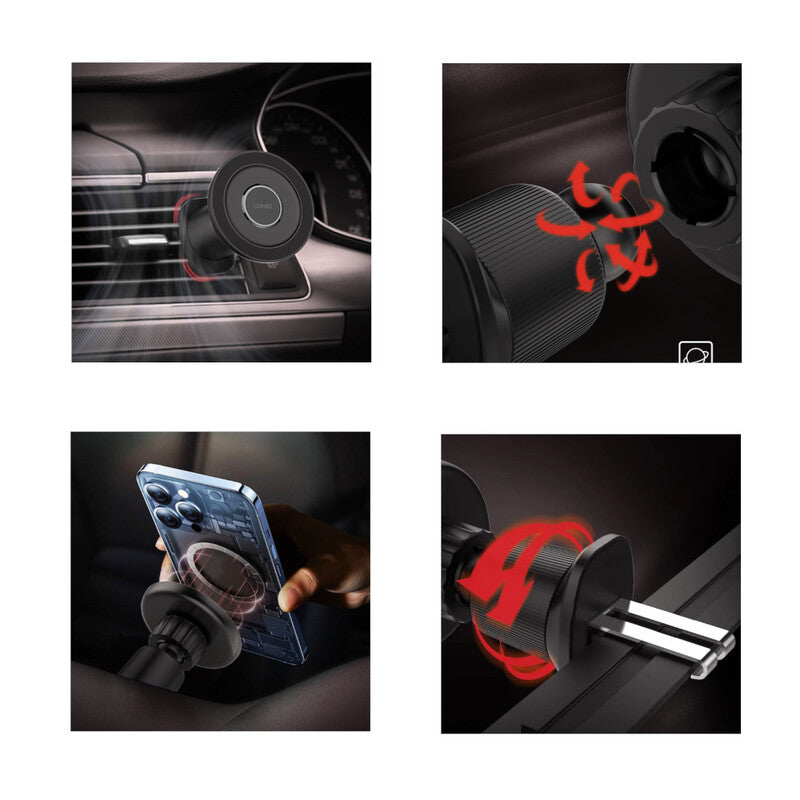 HOLDER PHONE MAGNETICO DE AUTO LDNIO MA22 NEGRO