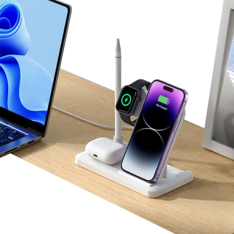 BASE DE CARGA MAGNETICA 4 EN 1 XO-WX033 BLANCO