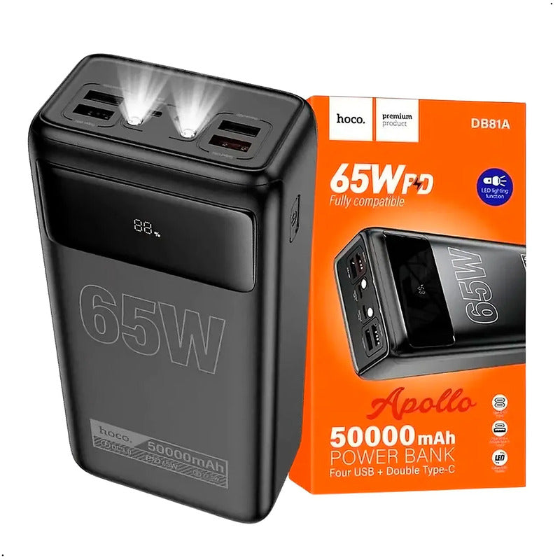 POWER BANK HOCO DB81A 50000mAH (65w) NEGRO