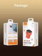 ADAPTADOR DE VIAJE UNIVERSAL LDNIO Q2420 45W ROJO