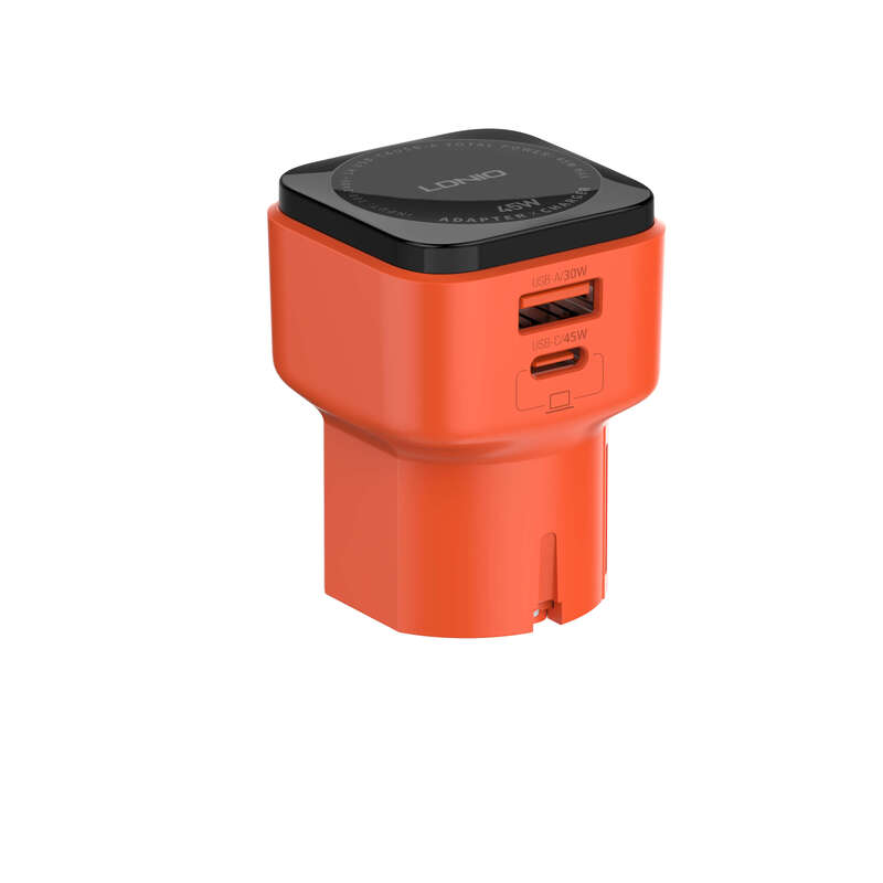 ADAPTADOR DE VIAJE UNIVERSAL LDNIO Q2420 45W ROJO