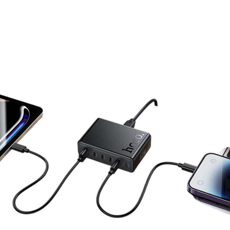 CARGADOR UNIVERSAL 6 EN 1 HOCO C150 45W NEGRO