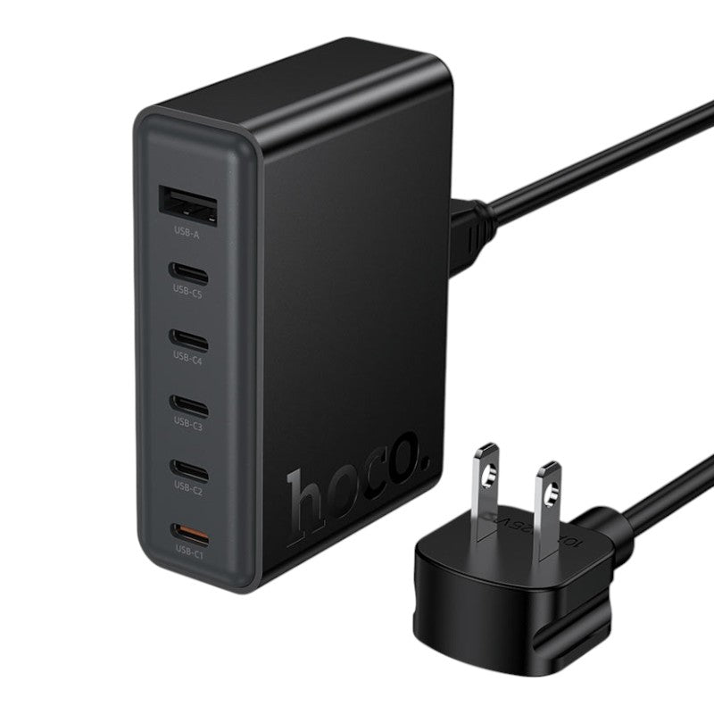 CARGADOR UNIVERSAL 6 EN 1 HOCO C150 45W NEGRO