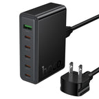 CARGADOR UNIVERSAL 6 EN 1 HOCO C152 70W NEGRO