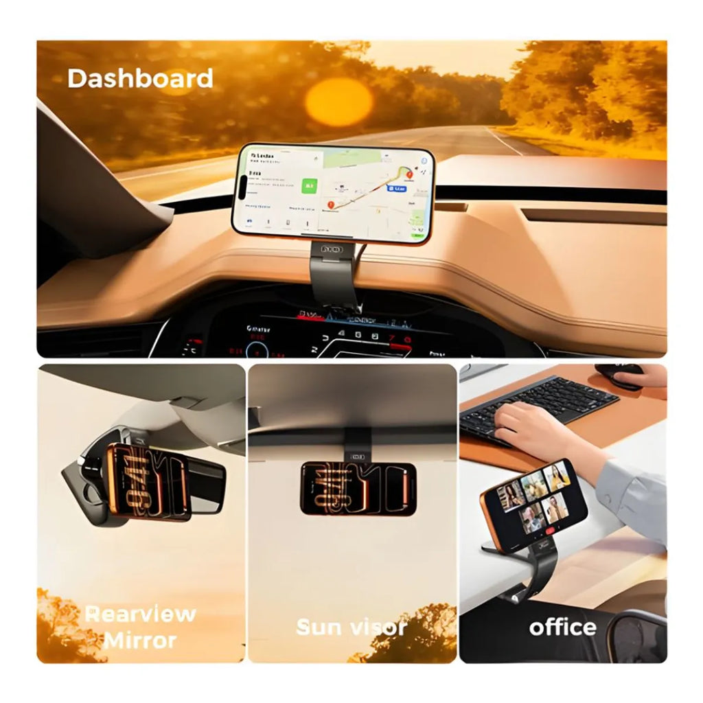 SOPORTE MAGNETICO CON CLIP PARA CELULAR 360° XO-C191 NEGRO