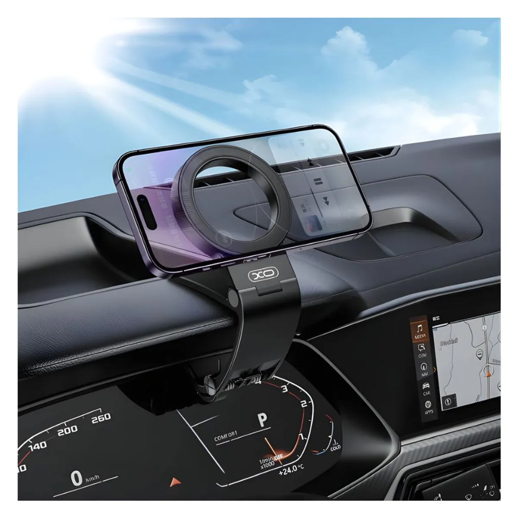 SOPORTE MAGNETICO CON CLIP PARA CELULAR 360° XO-C191 NEGRO