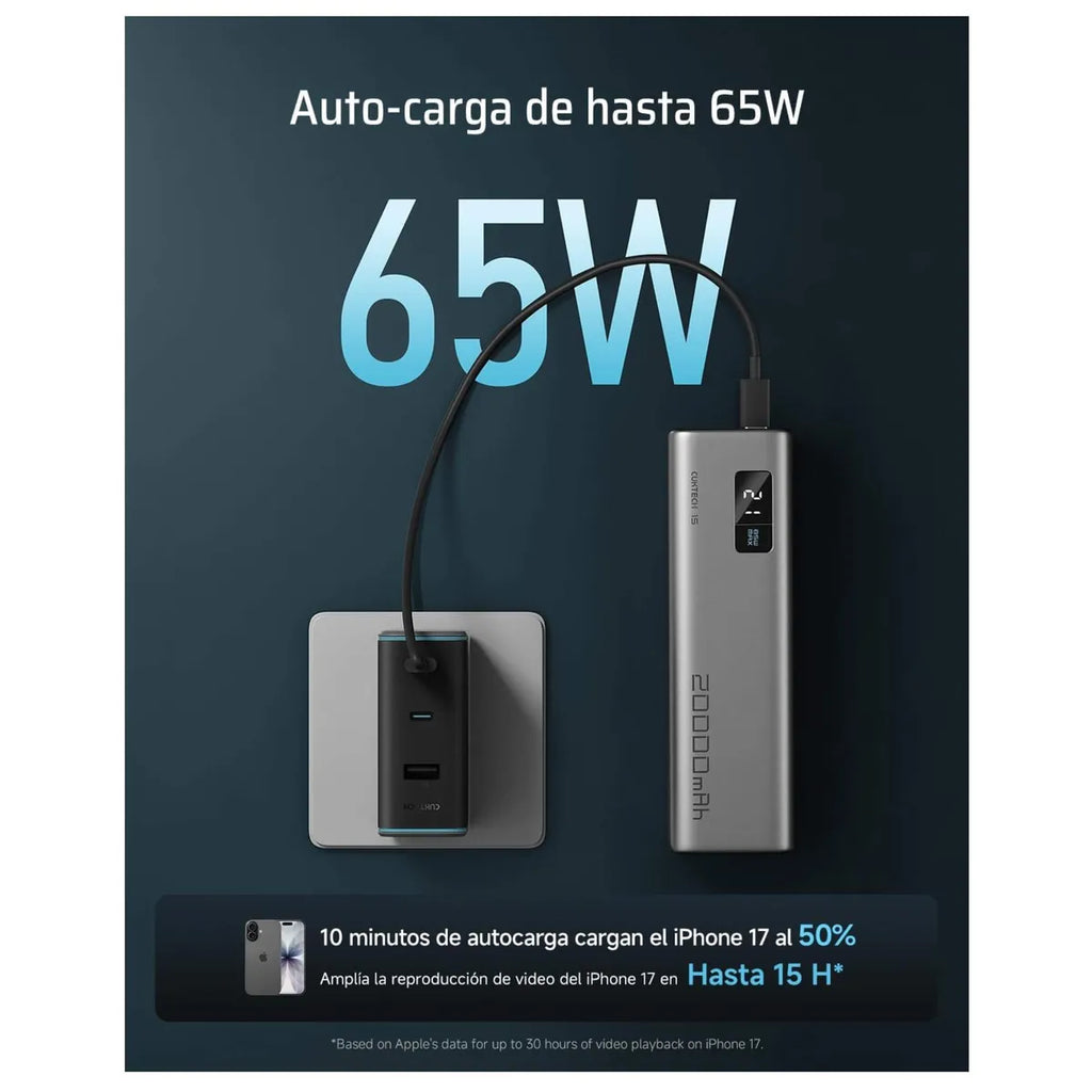 POWER BANK CUKTECH PB200 20000mAh (85w) SILVER