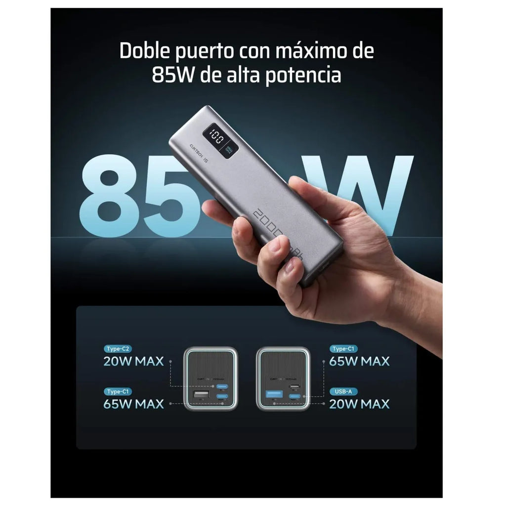 POWER BANK CUKTECH PB200 20000mAh (85w) SILVER