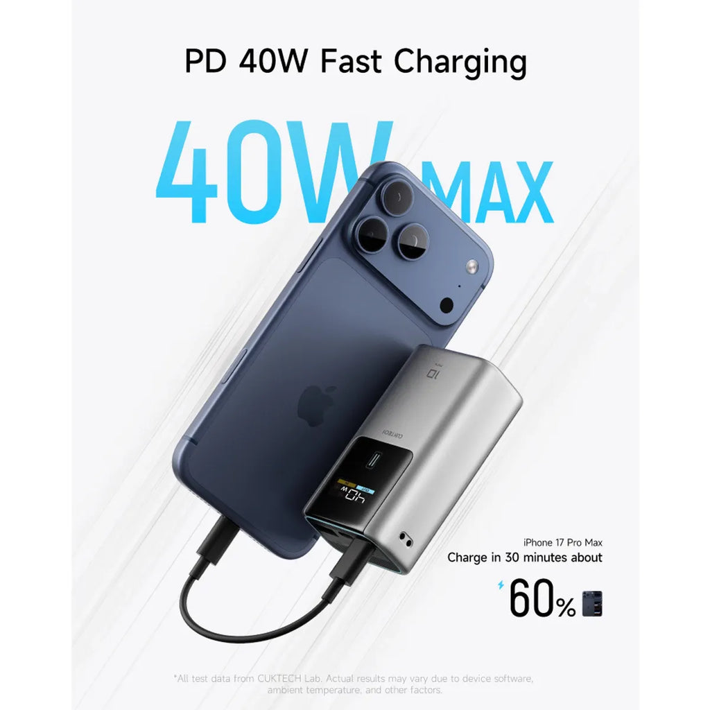 POWER BANK CUKTECH PB1055 10000 mAh (55w) SILVER