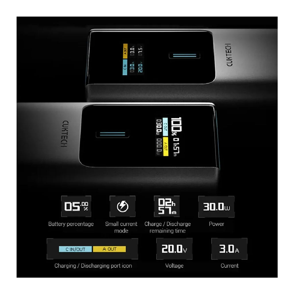 POWER BANK CUKTECH PB100 10000mAh (150w) SILVER