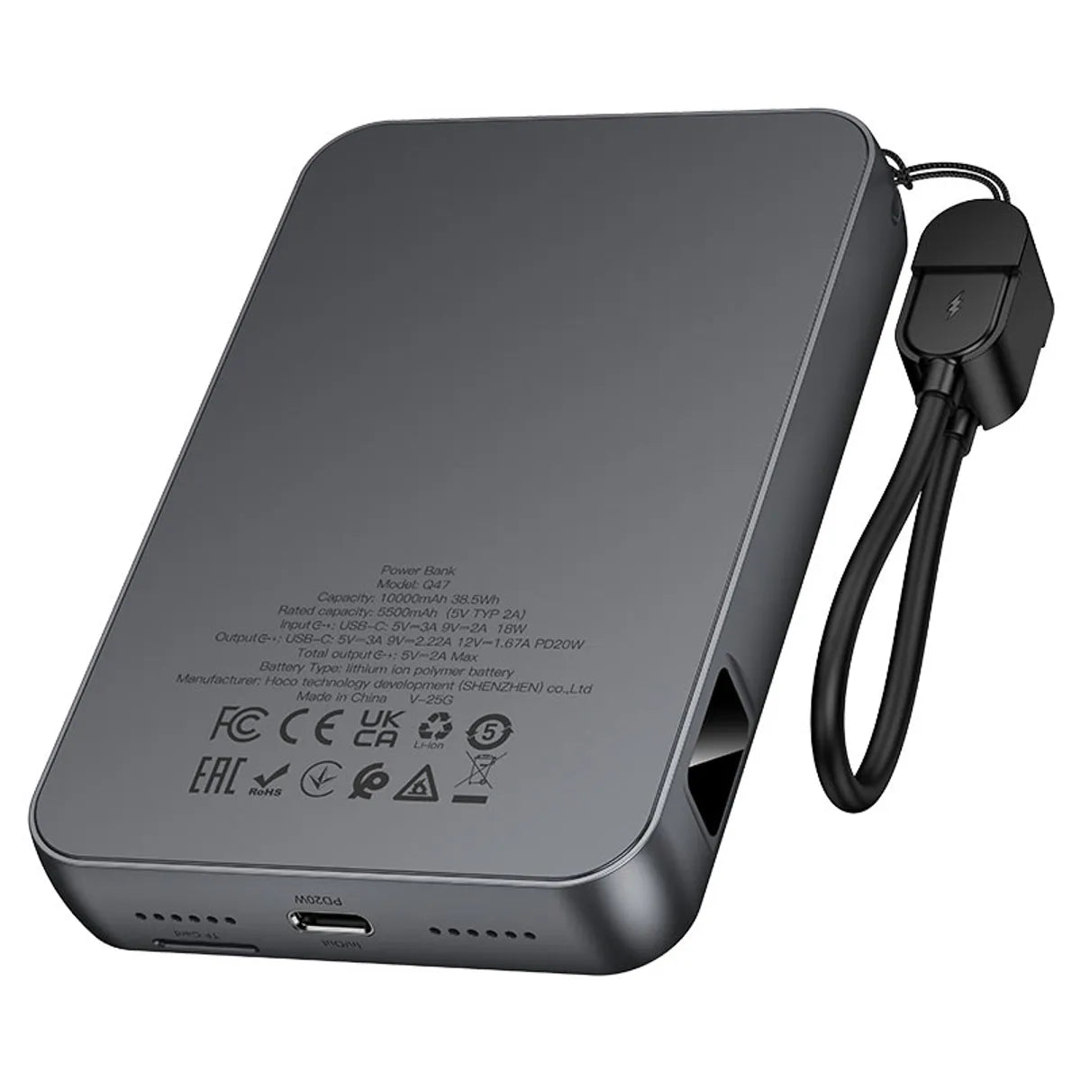 POWER BANK HOCO Q47 GAME CONSOLE 10000mAh (20w) NEGRO