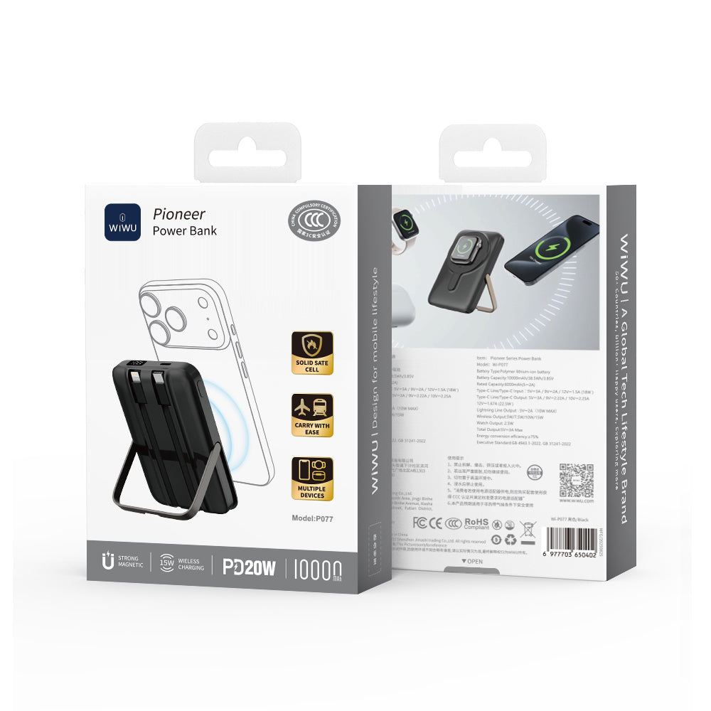 Power Bank Magnética WiWU Pioneer Wi-P077 10000mAh