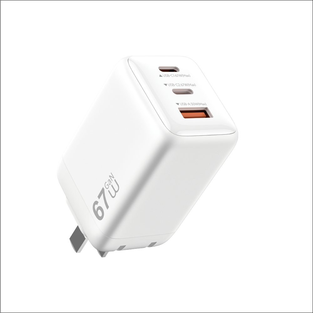 Cubo WIWU 67W 2C+A GaN Fast Charger Wi-G026 blanco