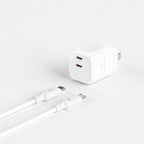 Crgador WIWU 45W WI-G025 2C+A + cable tipo c blanco
