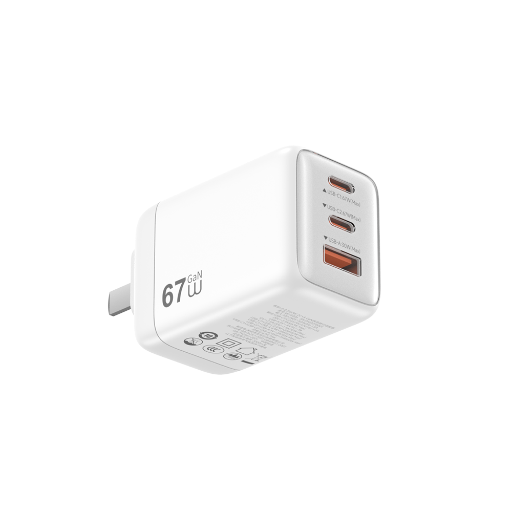 Cubo WIWU 67W 2C+A GaN Fast Charger Wi-G026 blanco