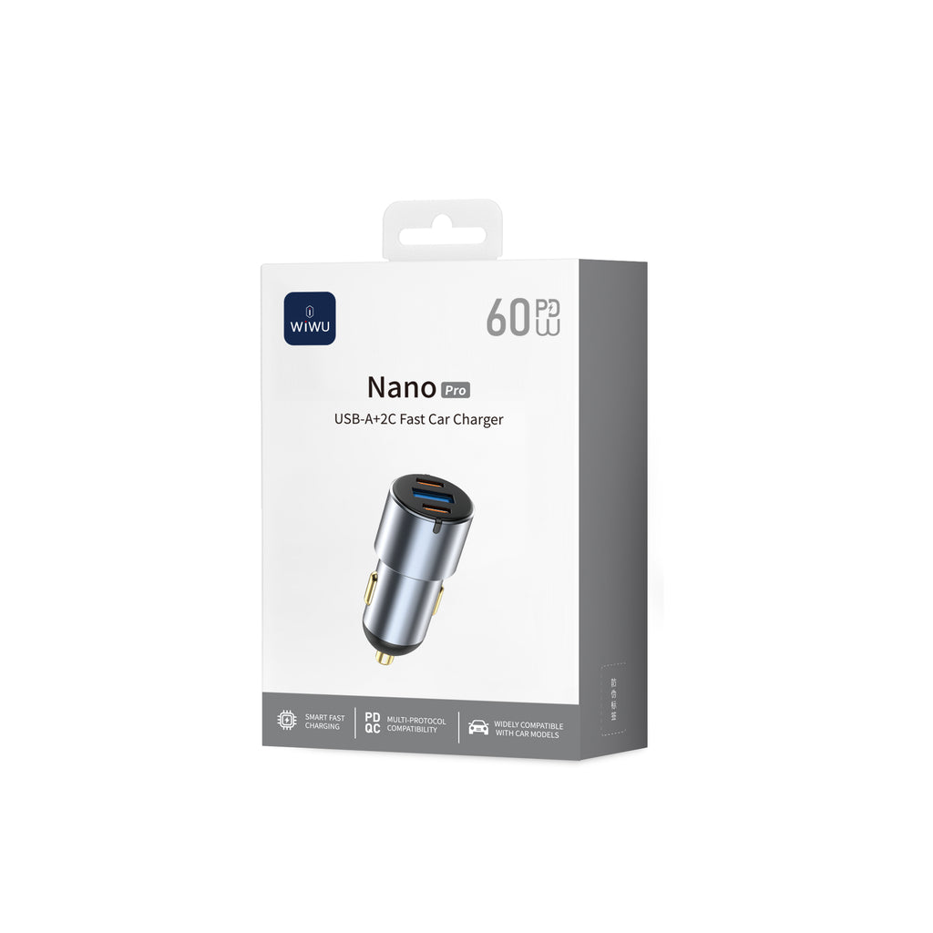 Cargador de Auto WiWU Nano Pro WI-CC032 Gray