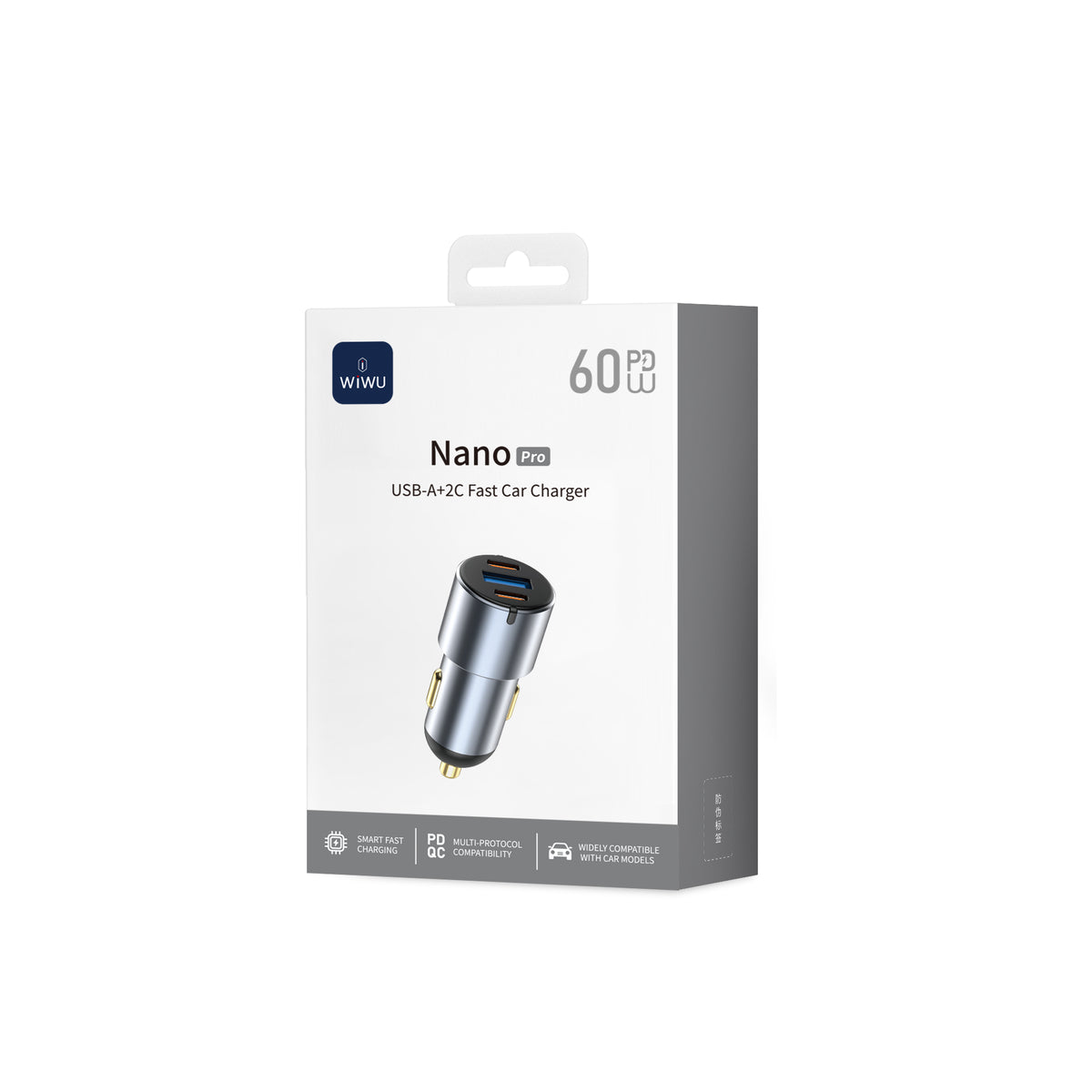 Cargador de Auto WiWU Nano Pro WI-CC032 Gray