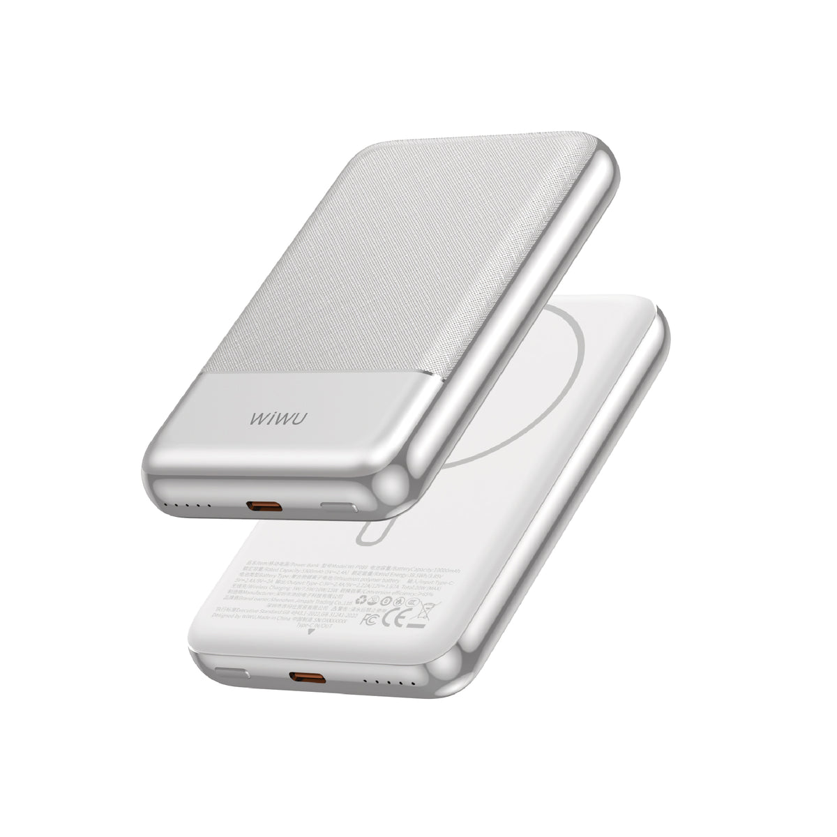 Power Bank Magnética WiWU Silver Seraph 10000mAh (WI-P089)