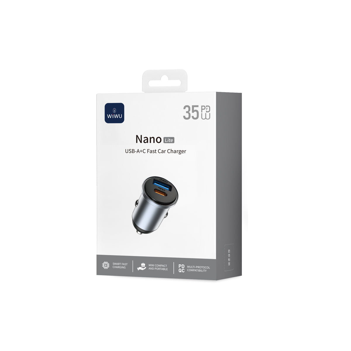 Cargador de Auto WiWU Nano Lite WI-CC030 Gray