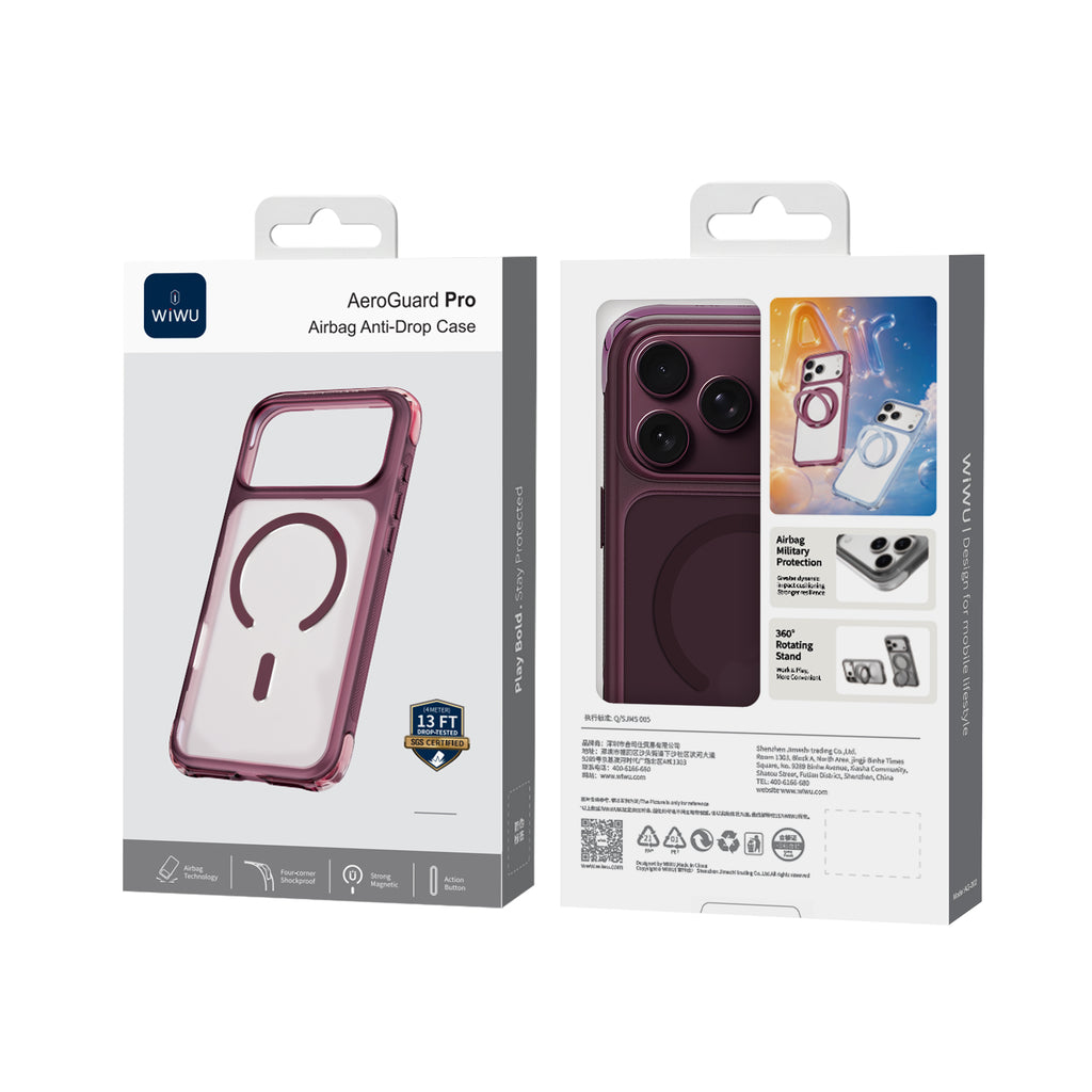 Case WiWU AeroGuard Pro AG-202 Dark Cherry