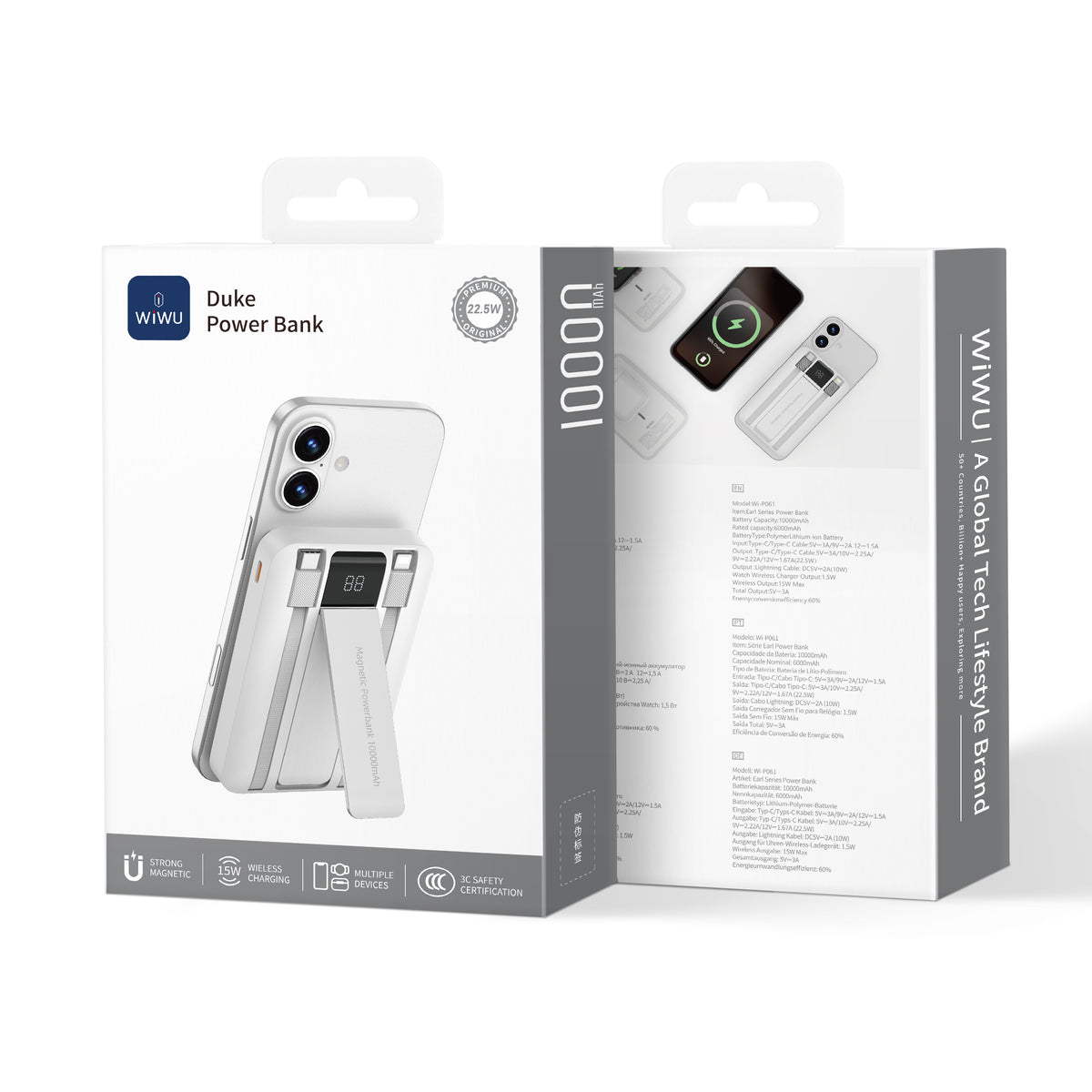 Power Bank Magnética WiWU Duke Wi-P061 10000mAh
