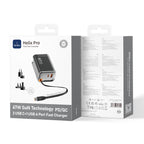 Cargador de Pared WiWU Helix Pro WI-G027 67W GaN + Cable Retráctil USB-C negro