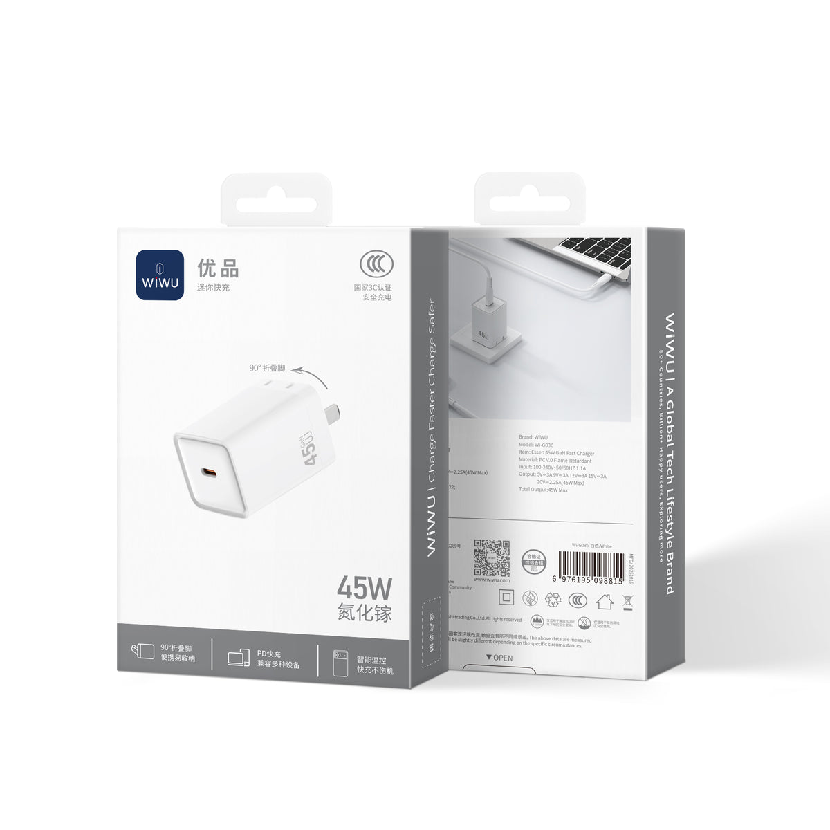 Adaptador WIWU essen WI-G036 45W blanco