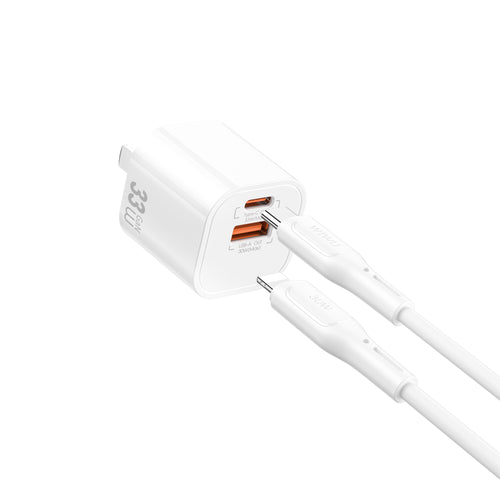 Cargador wiwu WI-G018 33W USB-C con cabe tipo C-L blanco