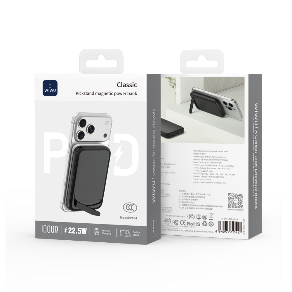 Power Bank Magnética WiWU Classic Stand Wi-P064 10000mAh