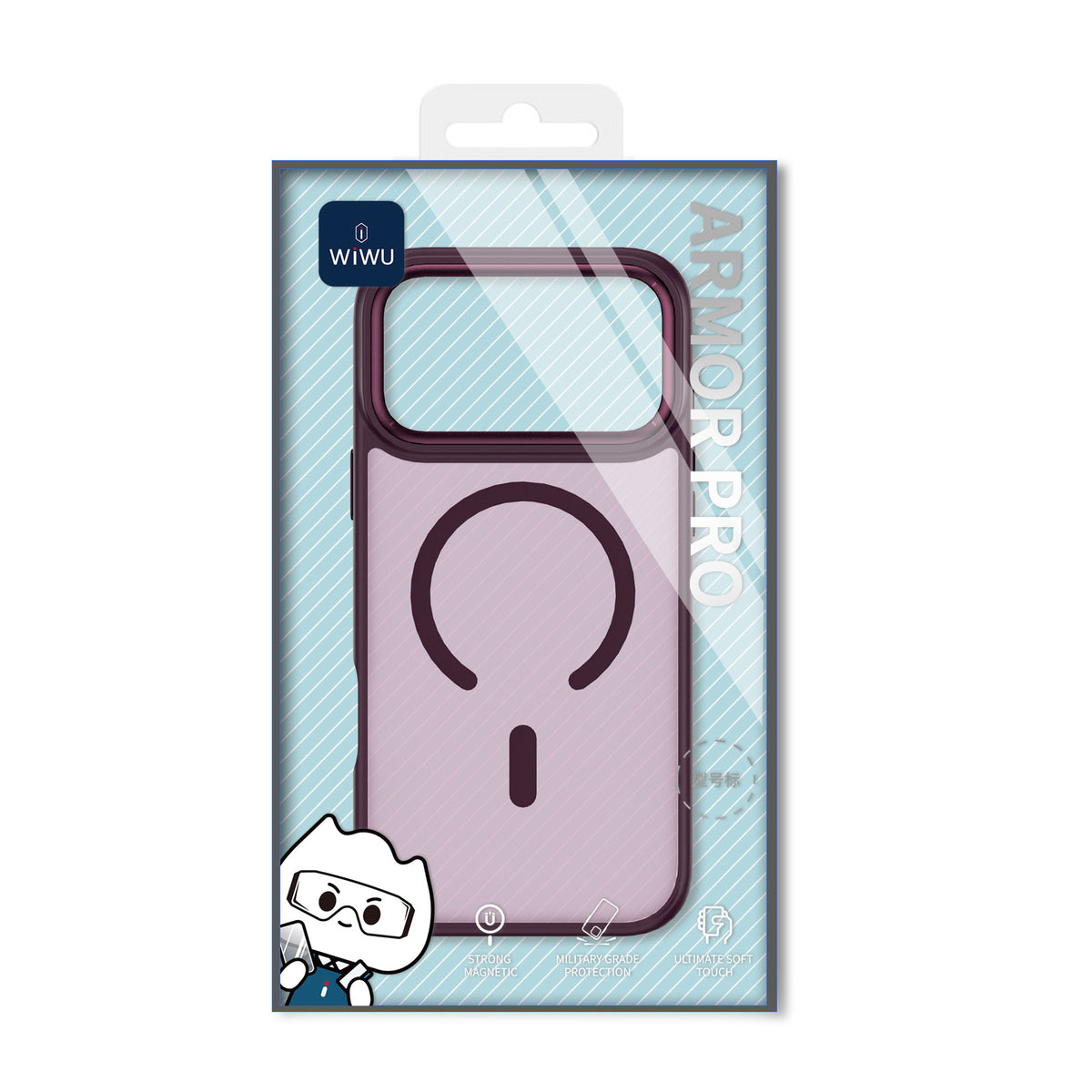 Case WIWU Armor Pro FGG-012 Dark Cherry