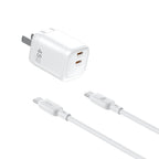 Crgador WIWU 45W WI-G025 2C+A + cable tipo c blanco