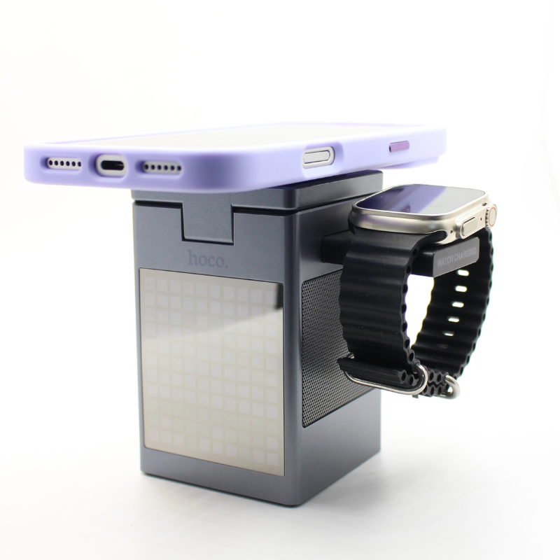 CARGADOR INALAMBRICO ALL IN ONE - ALARMA - PARLANTE - DWQ04