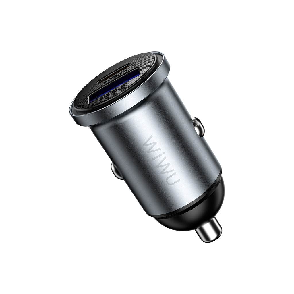 Cargador de Auto WiWU Nano Lite WI-CC030 Gray