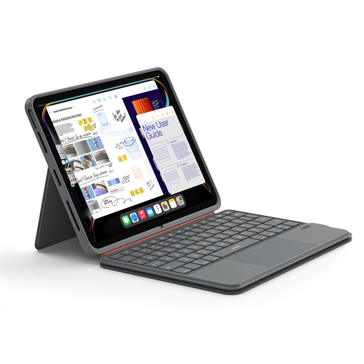 Funda con Teclado Inteligente WiWU MK-005 3 in 1 Grey