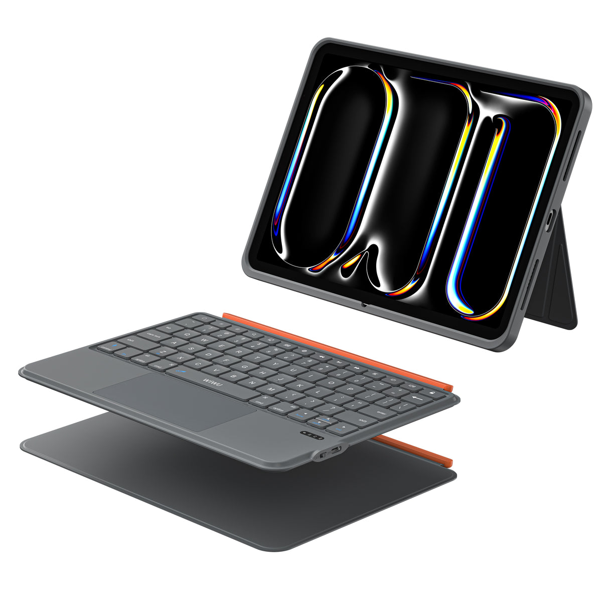 Funda con Teclado Inteligente WiWU MK-005 3 in 1 Grey