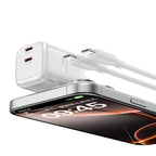Crgador WIWU 45W WI-G025 2C+A + cable tipo c blanco