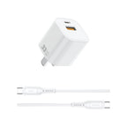 Cargador WIWU WI-G018 33W USB-C con cable tipo C-C blanco